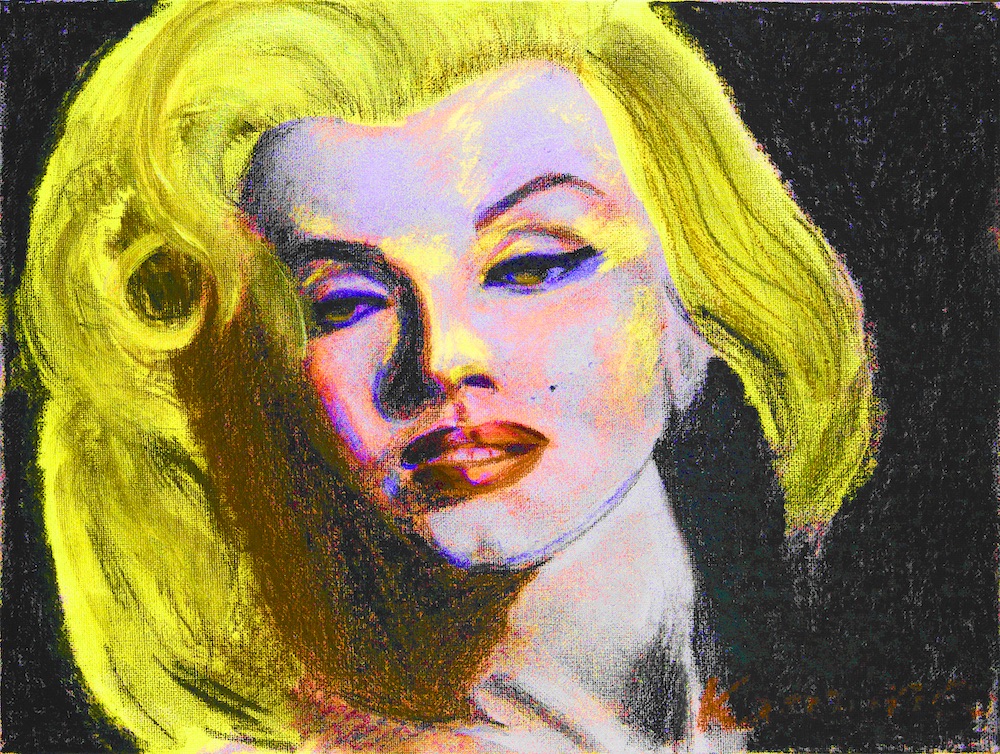 Marylin
Acrylic and pastel on paper digital fusion
Tagged Image File  4700 × 3500